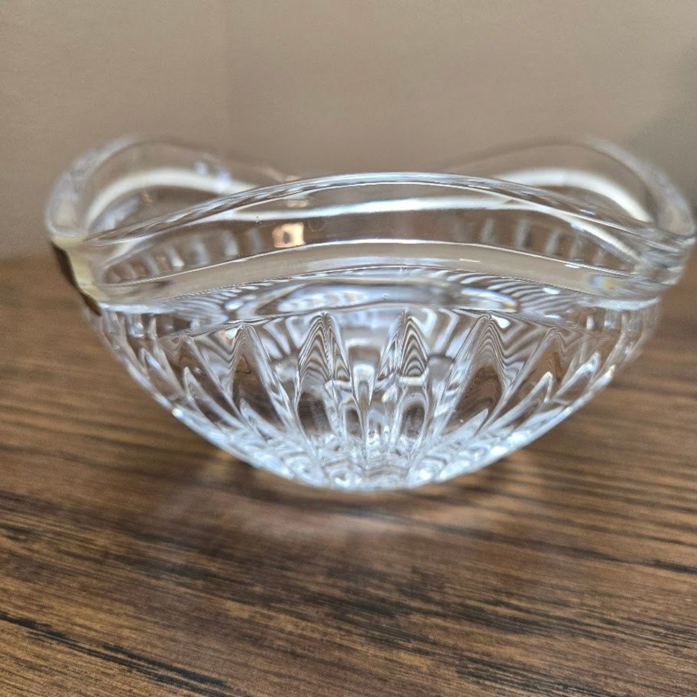 Mikasa Crystal Cimarron Wavy Bowl Clear Germany SN067‎ Trinket Dish